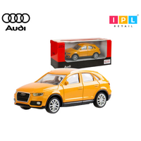 Mini Orange Audi Q3 Model Car Toy 1:43