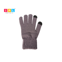 Dark Grey Knit Gloves