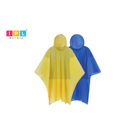 Emergency Rain Poncho Pack of 10 - Yellow/Blue