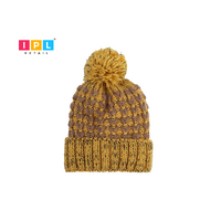 Mustard Mingle Pom-Pom Beanie