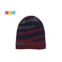 Zebra Hues: Tri-Color Slouchy Beanie