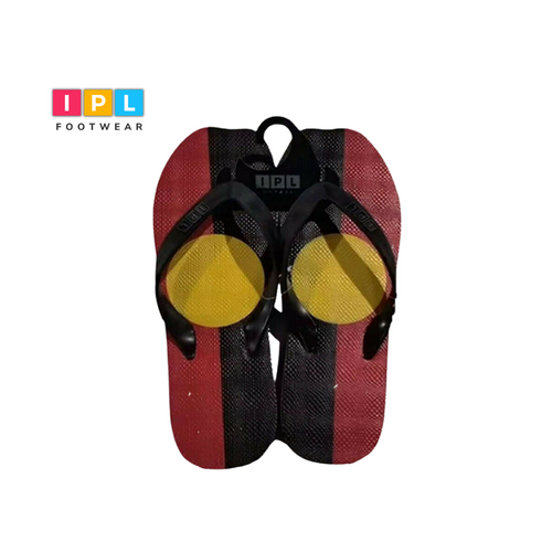 Double Pluger Flip Flop with Yellow Circle Printed