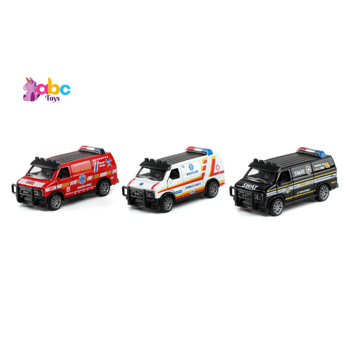 Pull-Back Police Van | Assorted