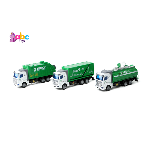 Green Sanitation Pull-Back Truck | Assorted