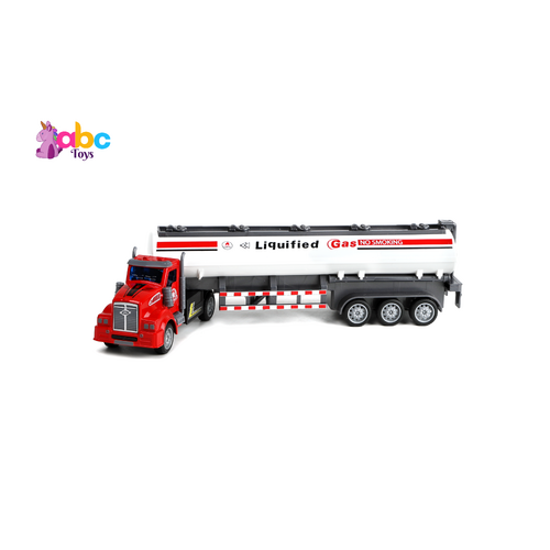 Red & White Oil Tank Truck