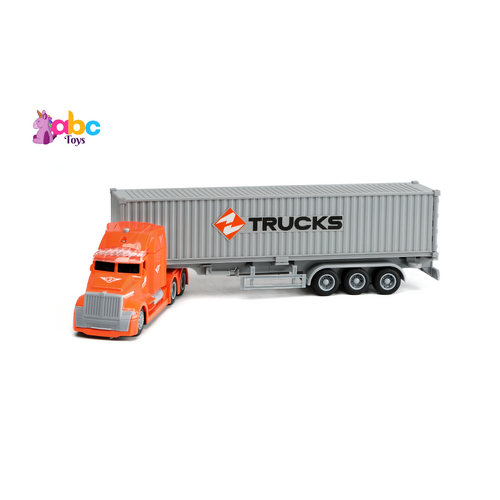 Orange Trailer Truck 