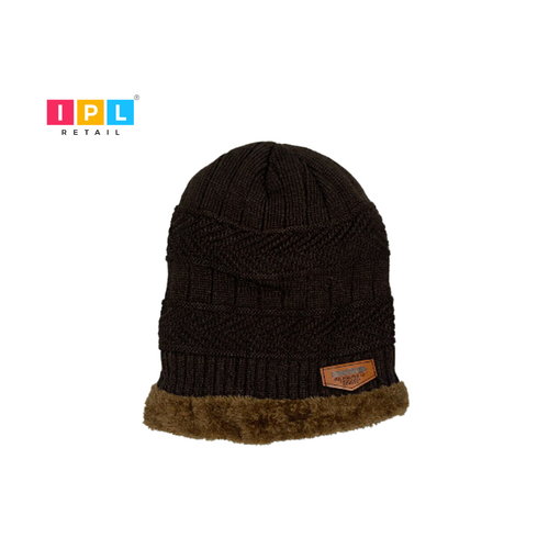 Furry-Edged High-Top Beanie