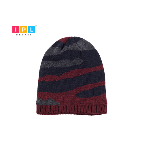 Zebra Hues: Tri-Color Slouchy Beanie