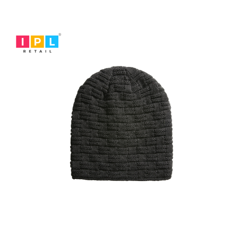 Black Checkered Beanie