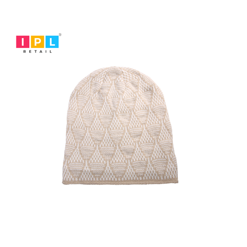 Cream Prism Beanie